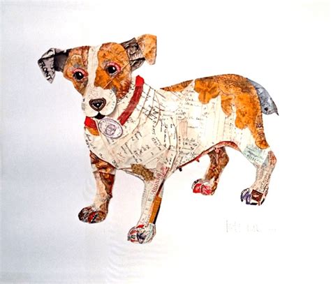 Peter Clark Creates Adorable Dog Collages Made From Layers Of Old