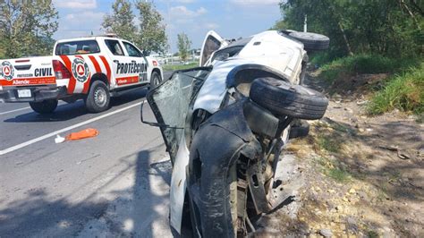 Atiende Protecci N Civil Y Cruz Roja Heridos En Una Volcadura En