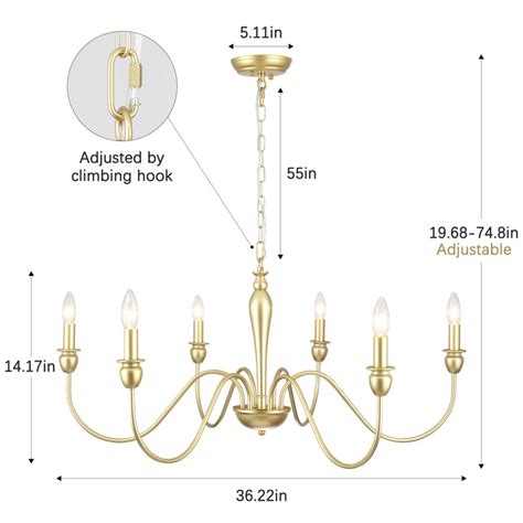 Gracie Oaks Marypaz 6 Light Dimmable Classic Traditional Chandelier