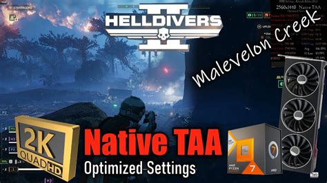 7900 XTX 7800X3D Helldivers 2 1440p Native TAA Optimized