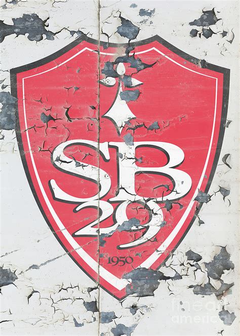 Stade Brestois 29 Rusty Logo Digital Art By Manuel Garcia Fine Art