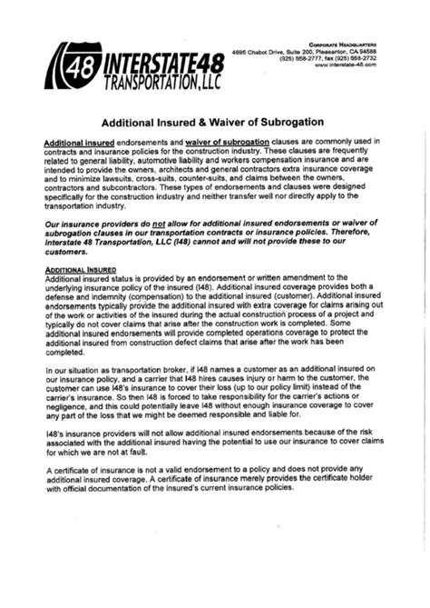 Top Waiver Of Subrogation Form Templates free to download in PDF format