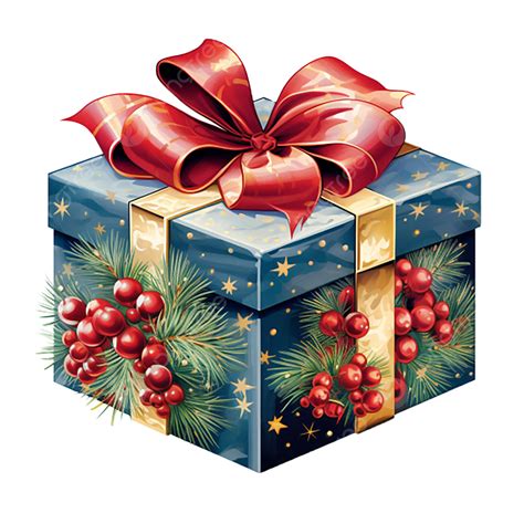 Caja De Regalo De Navidad Con Fondo Transparente PNG Fondo