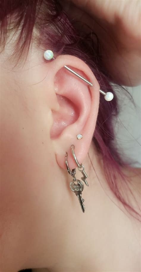 My current ear jewelry : r/piercing