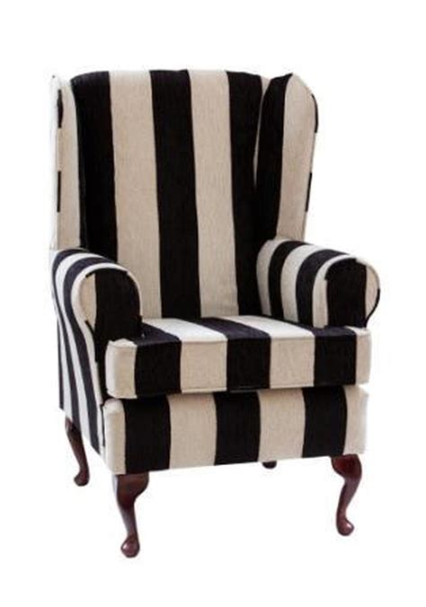 Luxury Orthopaedic High Seat Chair In Harrison Stripe Black Uk