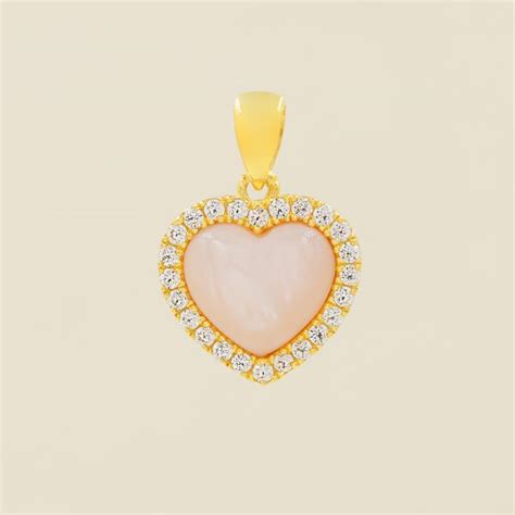 LOKET SWEET HEART STONE MOTHER OF PEARL BIG MEGAN JEWELLERY