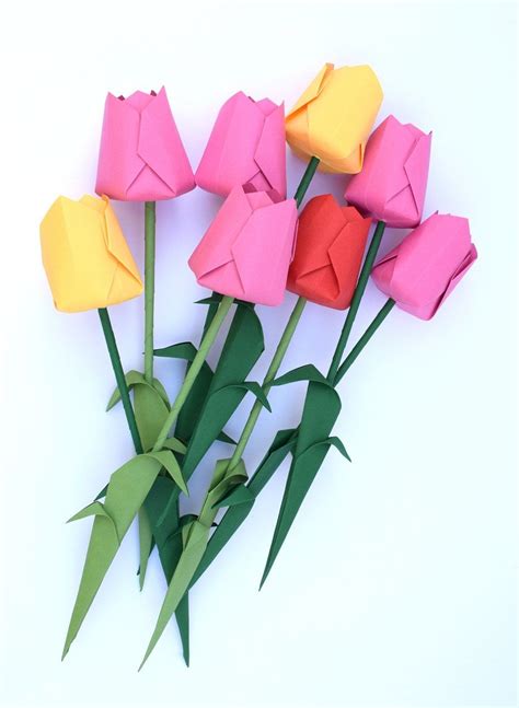 Assorted Origami Flower Bouquet Lavender Yellow Orange Etsy Цветы