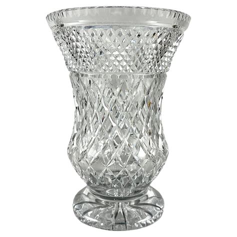 Vase Large Crystal Decorative Vase Made Of Cut Crystal Vintage France 1950s For Sale At 1stdibs