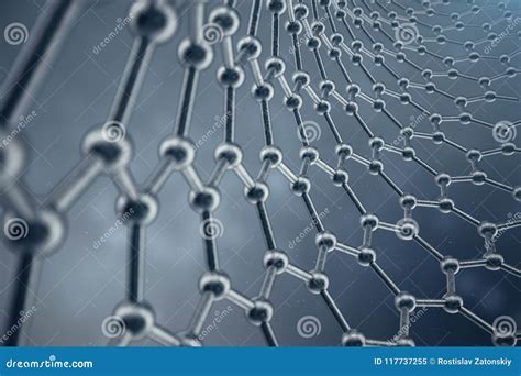 3D Rendering Structure Of The Graphene Tube Abstract Nanotechnology