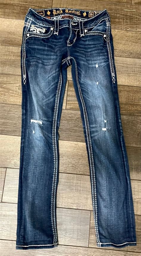 Rock Revival Celinda Cuffed Straight Leg Blue Jeans Munimoro Gob Pe