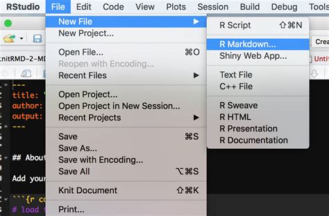 How To Create An R Markdown File In R Studio And The R Markdown File