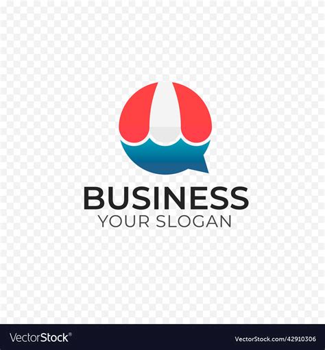 Shopping chat business logo Royalty Free Vector Image