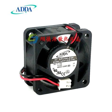 For ADDA AD0412UB C50 DC 12V 0 14A 3 LInes 4020 4CM Dual Ball Bearing