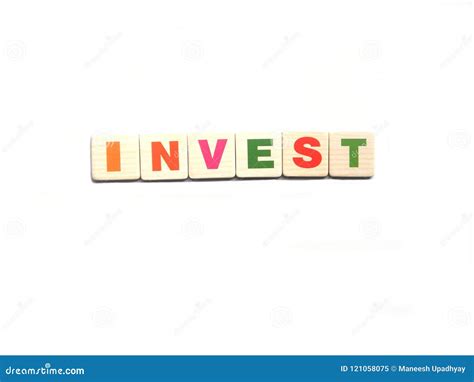 Word Invest On White Background Stock Image Image Of Colors Colorful