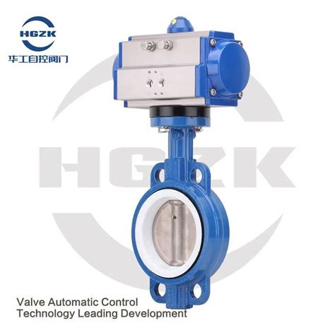 DN100 SS304 Disc Wafer Pneumatic Control Butterfly Valves China Valve