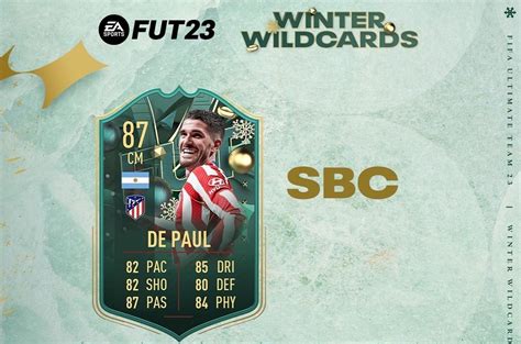 Fifa 23 Sfida Creazione Rosa De Paul Winter Wildcards