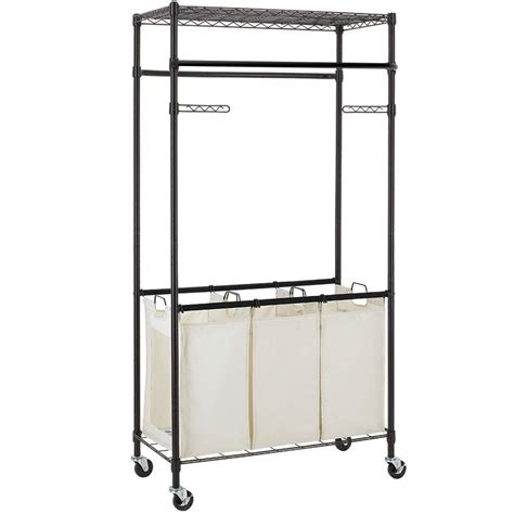 Best Laundry Folding Table With 3 Clothes Hampers Your House