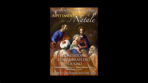 Sabato Dicembre Concerto Aspettando Il Natale Coro Jubilate