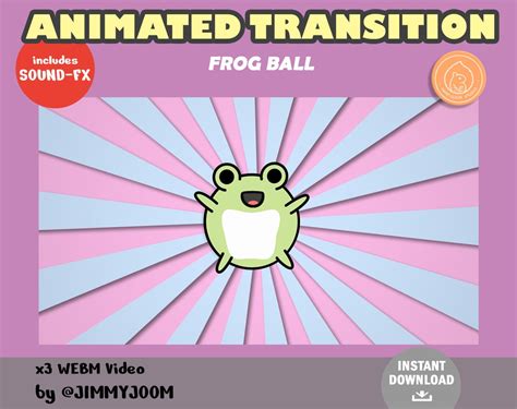 Twitch Stinger Transition Kawaii Frog Ball Stream Transition Cute