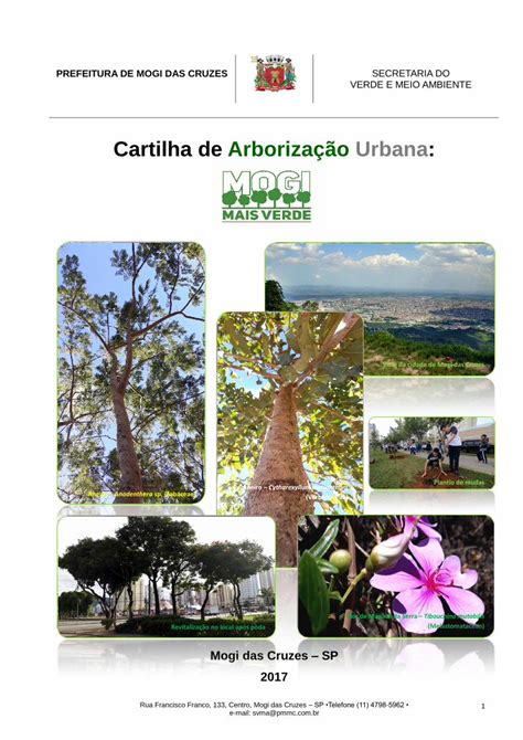 Pdf Cartilha De Arboriza O Urbana Mogidascruzes Sp Gov Br Como