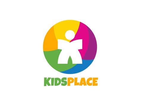 Kids Place Colorful Fun Logo Vector Icon Illustration Joyfull Play