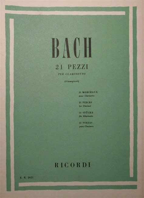 Bach 21 Pezzi Per Clarinetto