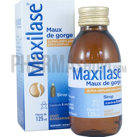 Maxilase Maux De Gorge Alpha Amylase Sirop Pour Les Enfants