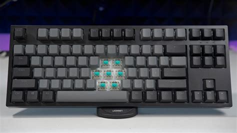 ⌨️ Dark Project KD87A - Gateron CAP teal typing sounds - YouTube