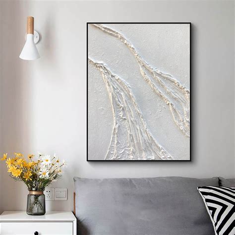 White Abstract Painting White Abstract Art White 3D Textured - Etsy