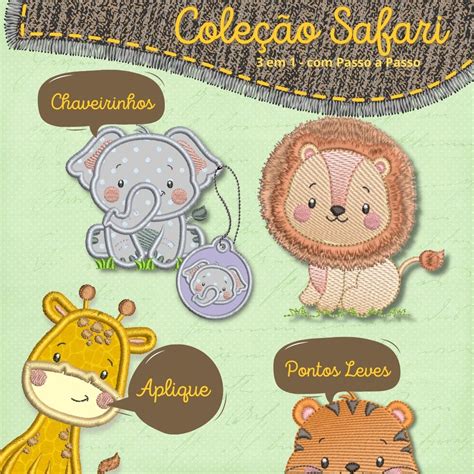 Matrizes De Bordado Animais Saf Ri Cole Es Em Shop Bazar