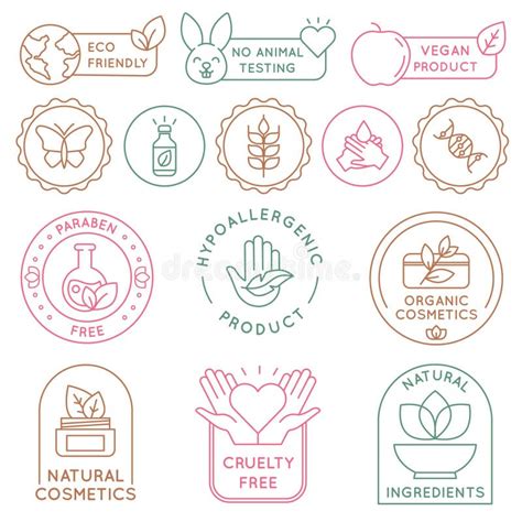 Insignias De Cosm Tica Org Nica Bio Productos De Belleza Para La Piel