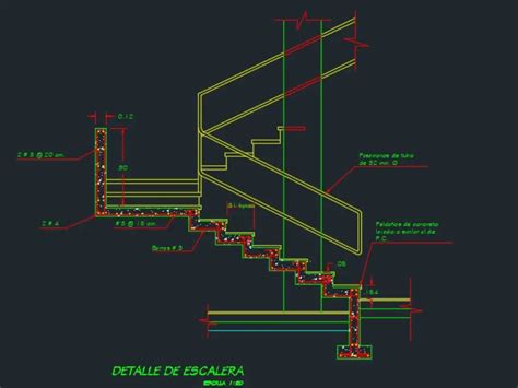 Escalera En Autocad Librería Cad