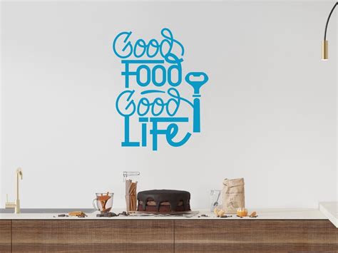 Stickerheld Muursticker Good Food Good Life Keuken Eten En