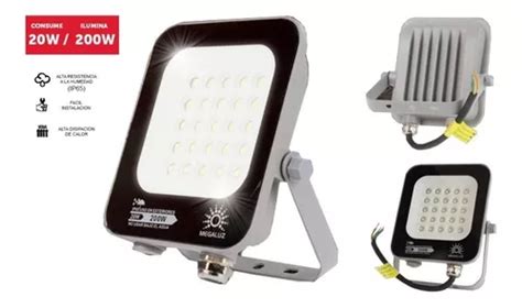 Reflector Led 20w Lámpara Luminario Exterior Luz Blanca Ip65 en venta