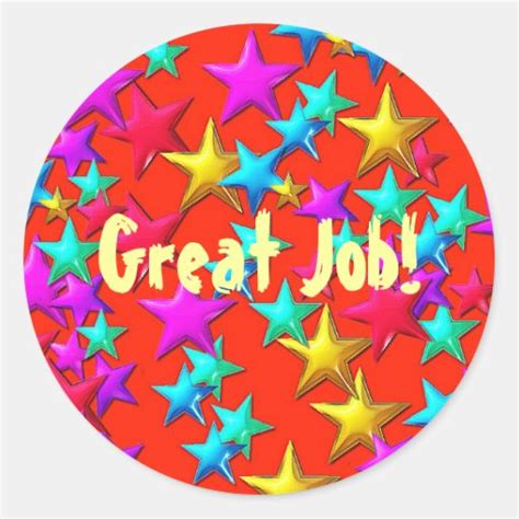 Great Job Star Sticker Zazzle