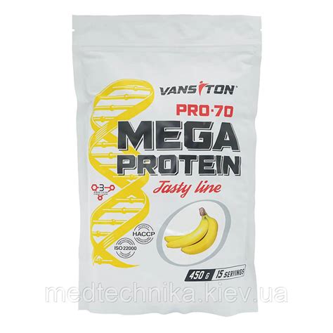 Протеиновый комплекс Pro 70, 450 г, с банановым вкусом, Vansiton ...