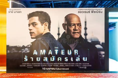 A Beautiful Standee Of A Movie Called The Amateur Display At The Cinema To Promote The Movie