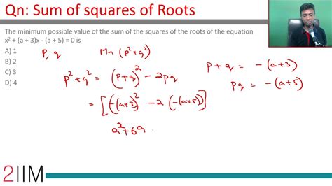 Cat 2017 Question Sum Of Squares Of Roots Youtube