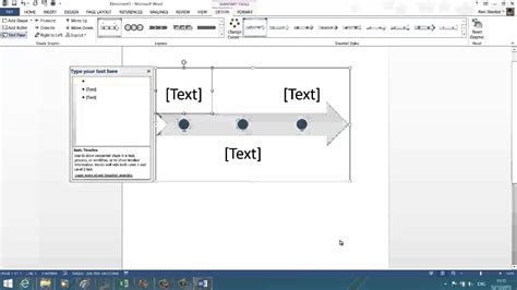 How To Create Basic Timeline In Word 2013 Youtube