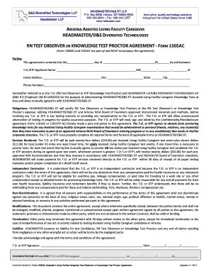 Fillable Online Test Observer Knowledge Test Proctor Agreement Form