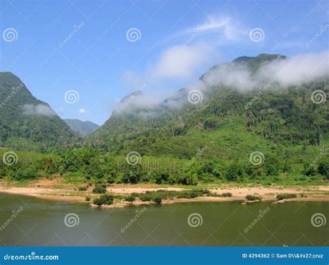 Mekong River, Laos stock photo. Image of remote, location - 4294362