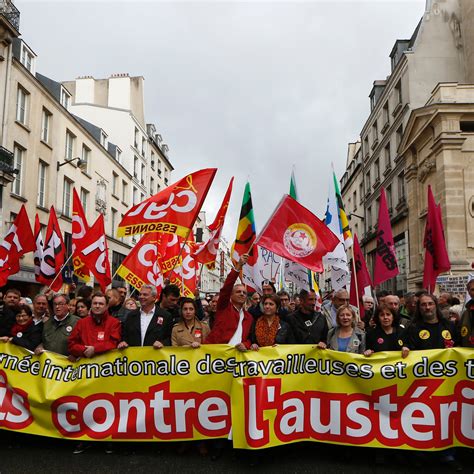 1er mai le défilé contre l austérité réunit plusieurs milliers de