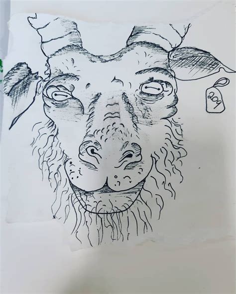 Evil goat 🐐 | Evil, Goats, Drawings