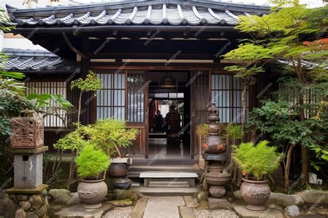 Premium Photo | Ancient Japanese Traditional House Entrance Decoration ...