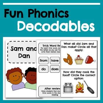 Fun Phonics Decodable Reader Glued Sounds Am An Sam And Dan Tpt