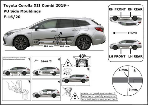 Listwy Boczne Na Drzwi Ochronne Toyota Corolla Xii E