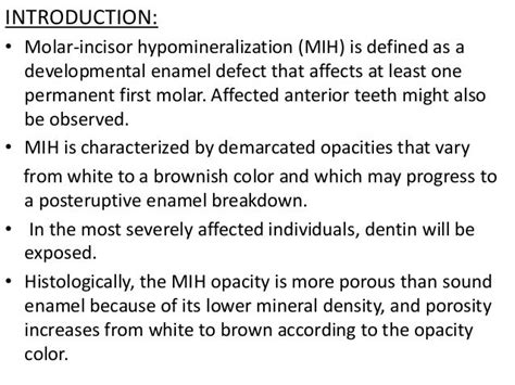 Molar Incisor Hypomineralisation