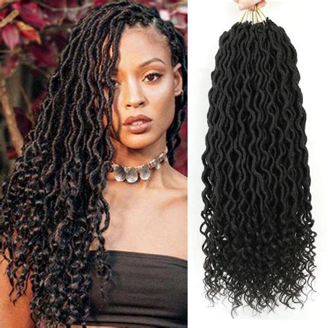 Buy Lihui Goddess Locs Crochet Hair For Black Women 20Inch Curly Faux