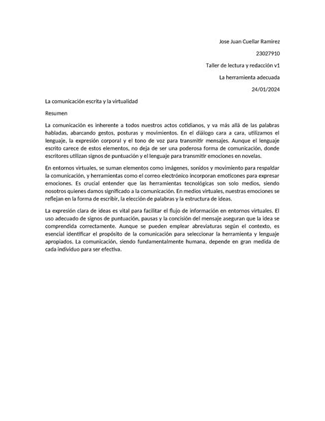 La Comunicacion Escrita Y La Virtualidad Jose Juan Cuellar Ramirez