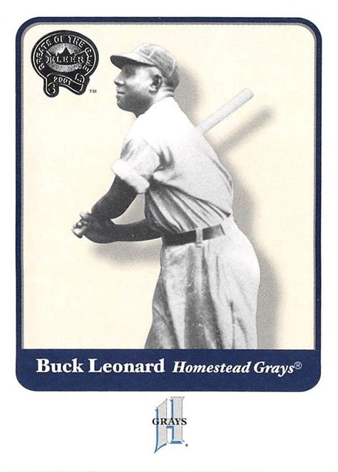 Buck Leonard Trading Card Homestead Grays African American Baseball